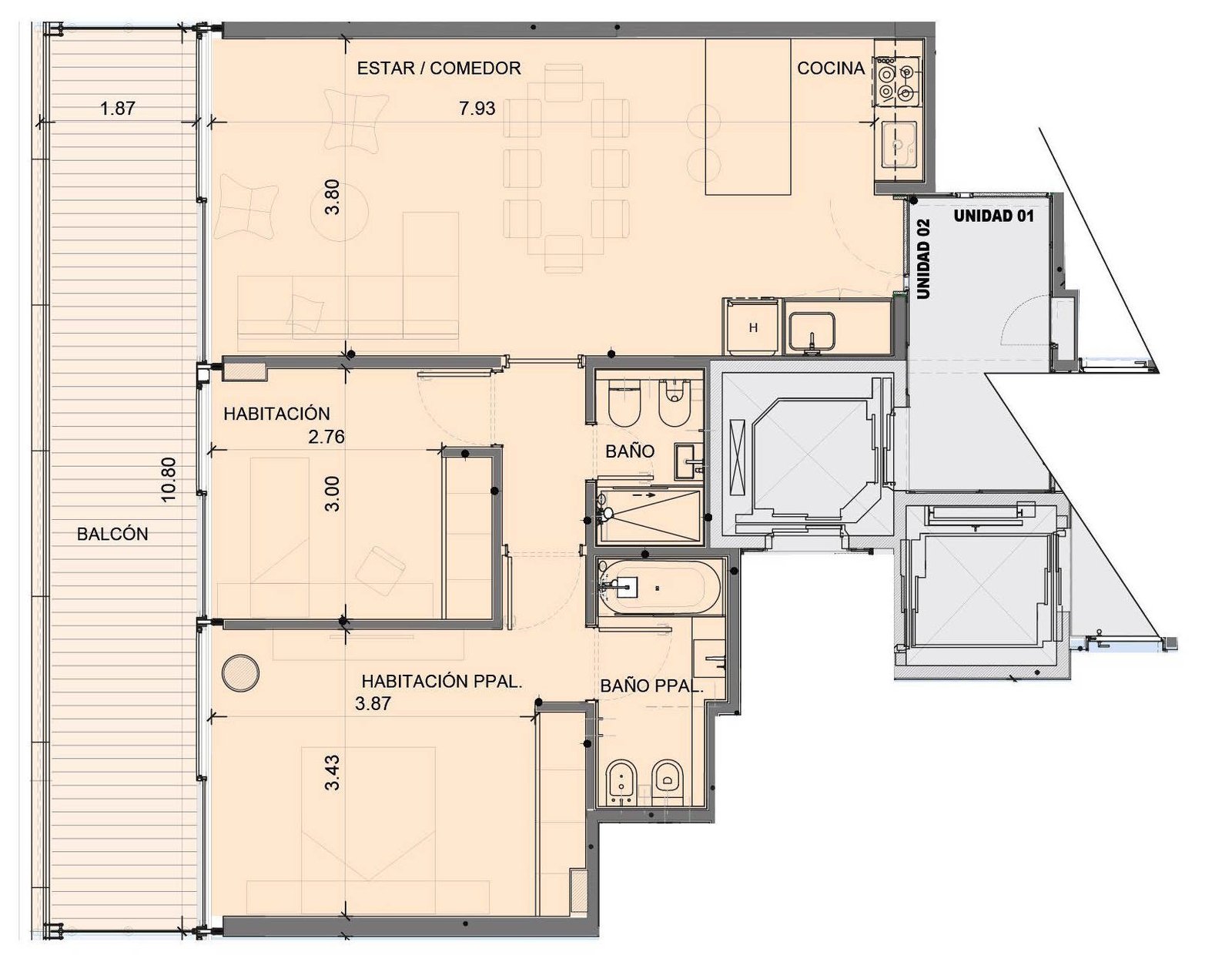 Plano de la unidad de la unidad 302
